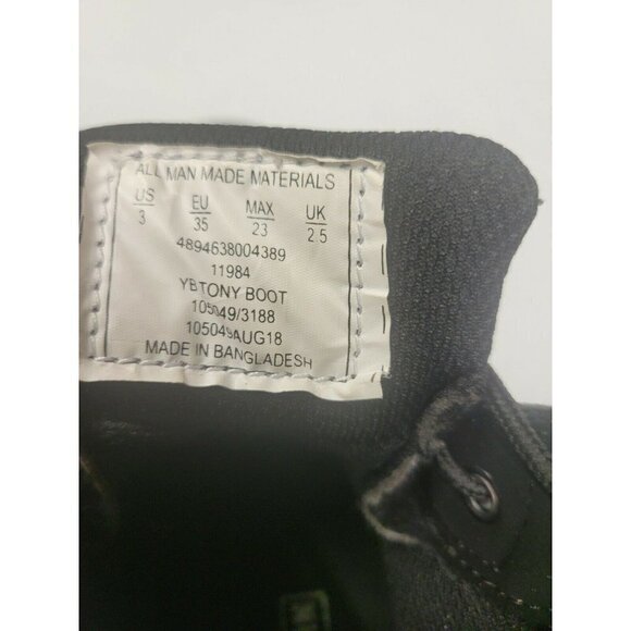 Craftman Size 3 Kids Black Velvet Lace-Up Ankle Boots casual wear - Picture 7 of 7